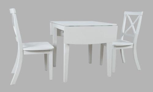 Coastal 3-Piece Dining Set with Drop Leaves
