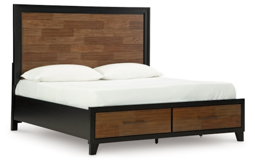 Queen Panel Storage Bed
