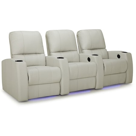 Pacifico Contemporary 3-Seat Straight Layout with LED Lights