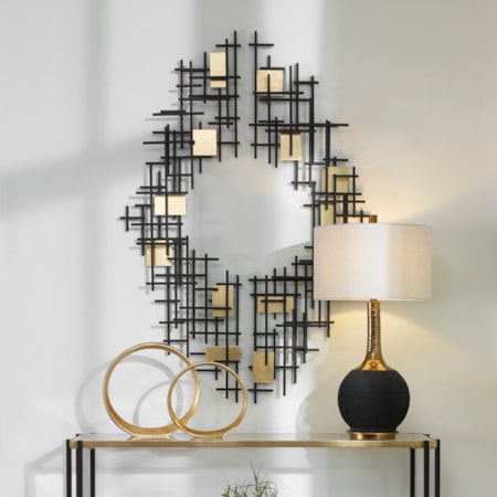 Reflection Metal Grid Wall Decor S/2