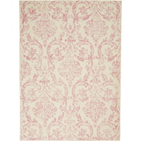 6' x 9' Ivory/Pink Rectangle Rug