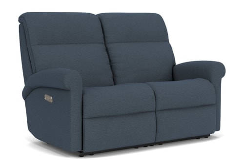Casual Power Reclining Loveseat with Power Headrests and USB Charging Ports