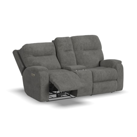 Power Reclining Console Loveseat