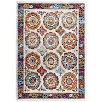 Odile Distressed Floral Moroccan Trellis 8x10 Area Rug