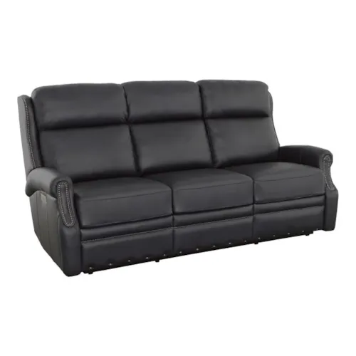Casual Leather Power Reclining Sofa w/USB Port