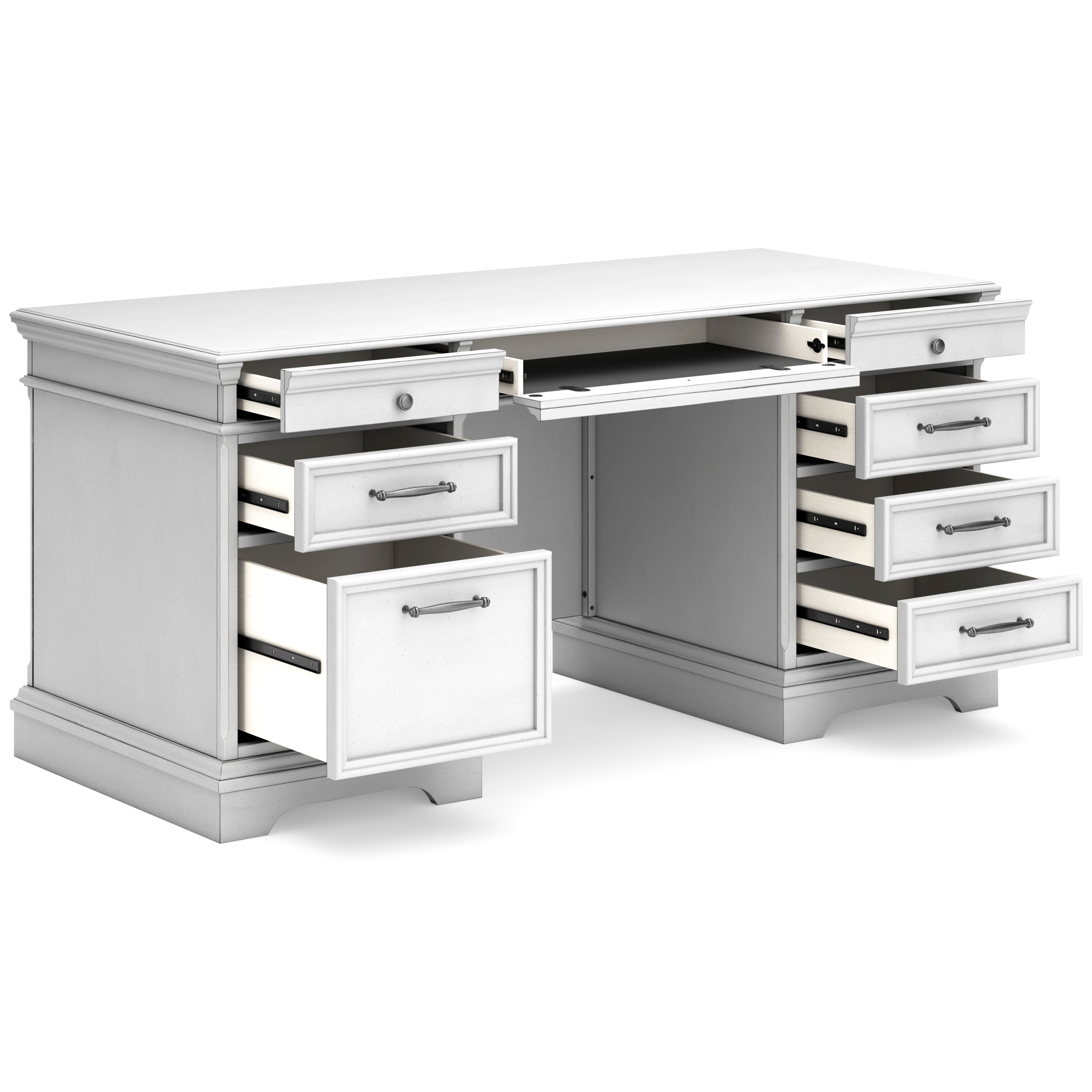 Ashley Signature Design Kanwyn H777H1 Double Pedestal Home Office Desk