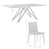 Armen Living Urbino / Lyon Dining Set