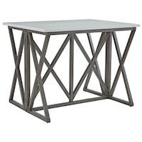 Transitional Counter Height Dining Table with 2-Tone Finish