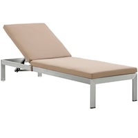 Outdoor Aluminum Chaise with Cushions