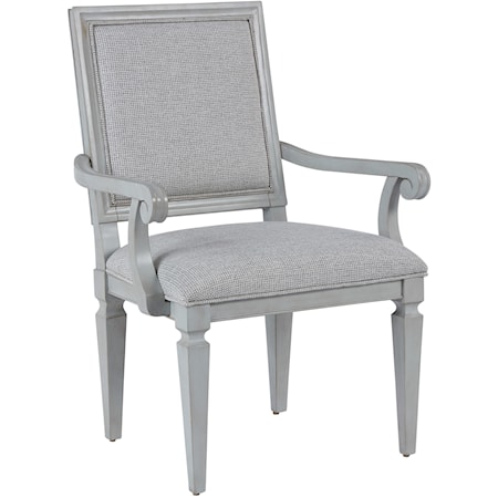 Contemporary Woven Accent Dining Arm Chair