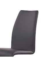 Global Furniture D9002 Contemporary Black Horseshoe Dining Side Chair