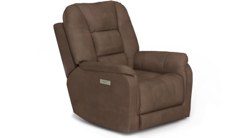 Casual Power Recliner with Power Lumbar Support and Power Headrest