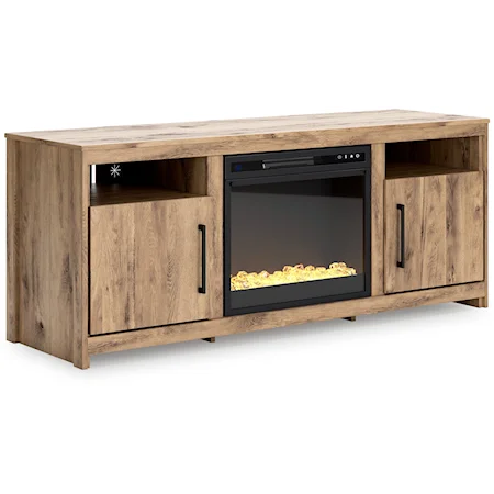 63" TV Stand with Electric Fireplace