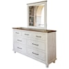 IFD International Furniture Direct Rock Valley Dresser and Mirror