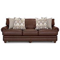 Transitional Sofa with Rolled Arms