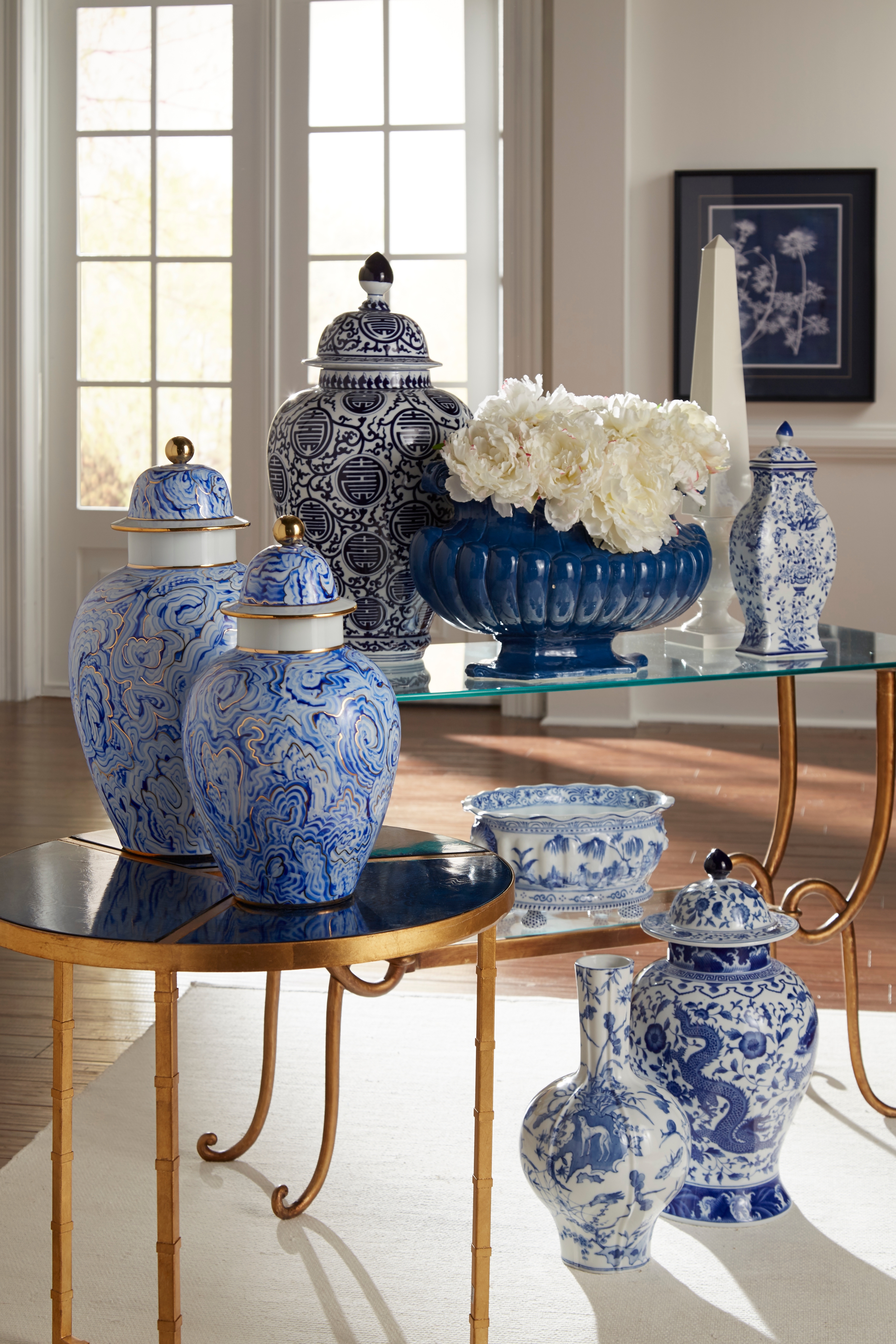 Chelsea House Chelsea House Misc Marbleized Covered Urn (Sm)