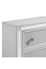 New Classic Stardust Contemporary 2-Drawer Nightstand with LED Lighting