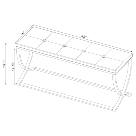 Walton Leatherette Tufted Accent Bench