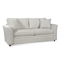 Traditional 2 Cushion Upholstered Sleeper Sofa