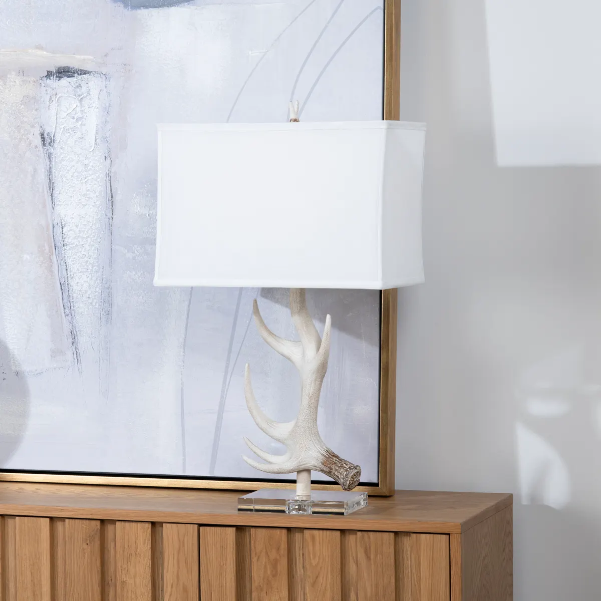 Hart Stag Horn Table Lamp