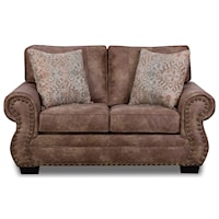 Traditional Loveseat with Nail-Head Trim