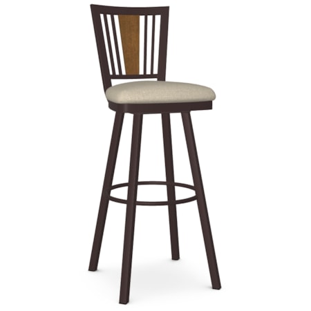 Upholstered Spectator Height Swivel Stool