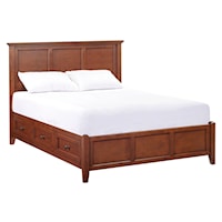 Transitional Queen Petite Storage Bed