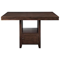Transitional Counter Height Table with Storage