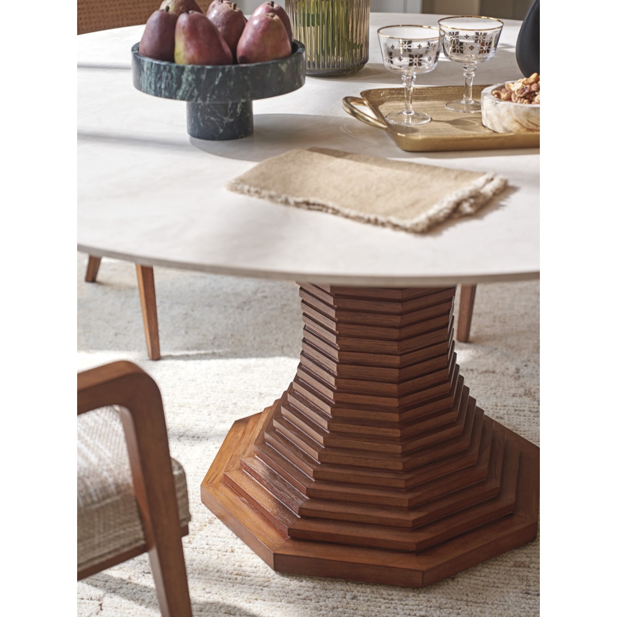 Lexington Table Lexington La Costa 420-875C Transitional Round Dining Table with ...