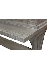 Cottage Creek Furniture Theatre Transitional 4-Piece Console Table Set with 3 Cushion Stools