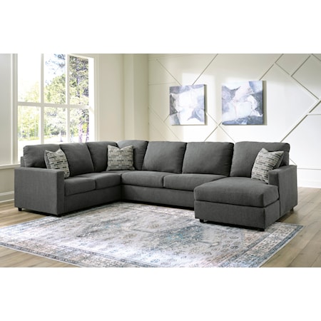 3-Piece Sectional with Chaise