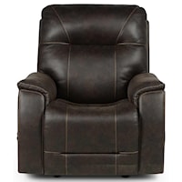 Triple-Power Media Recliner with Hidden Lighted Cupholders