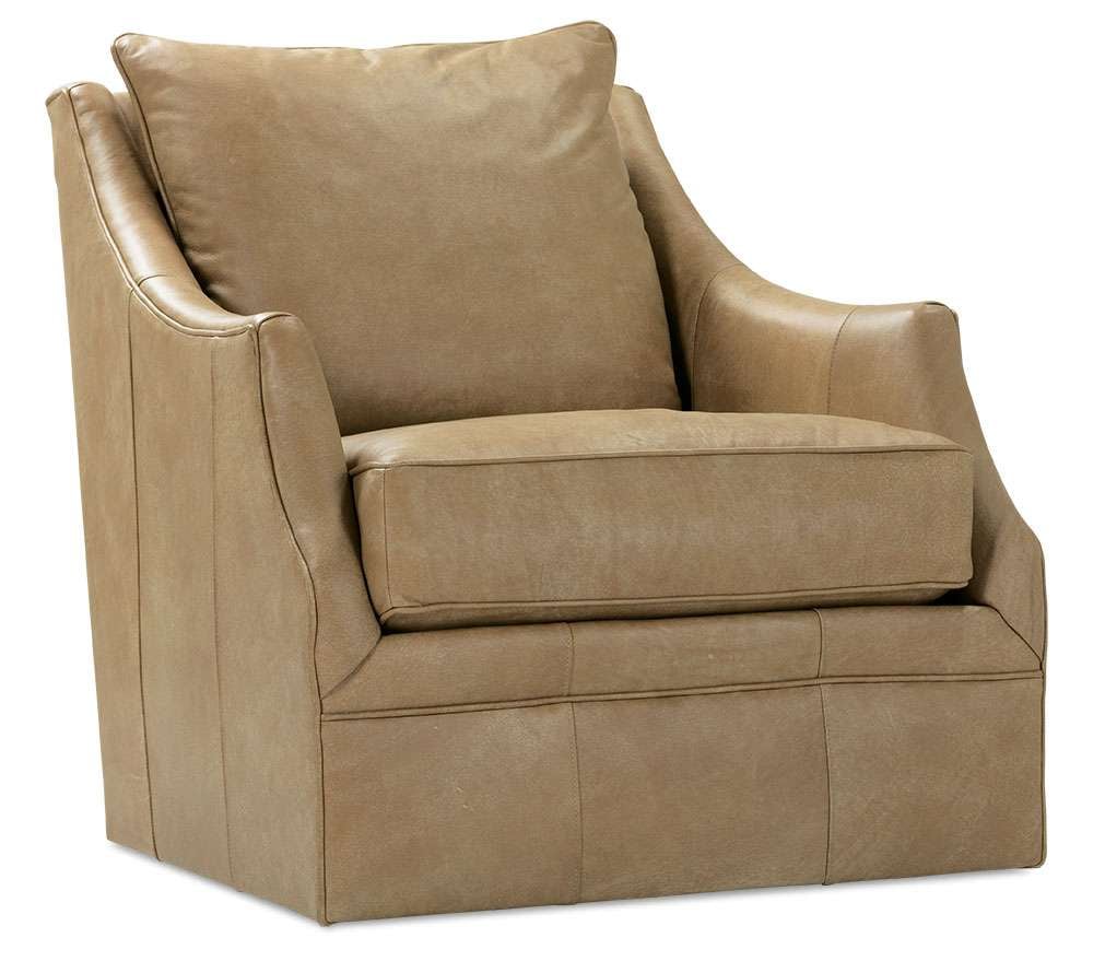 Leather Swivel Glider