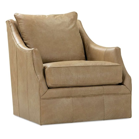 Leather Swivel Glider