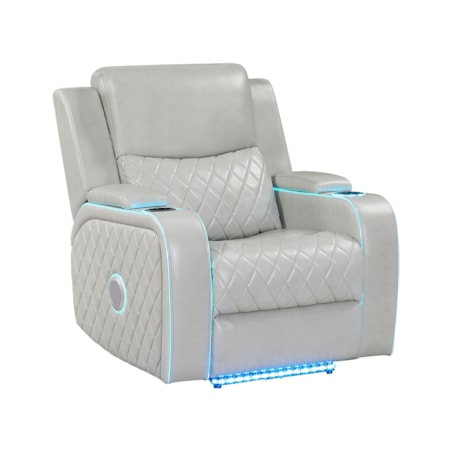 Power Recliner w/Ambient Lighting & Charging