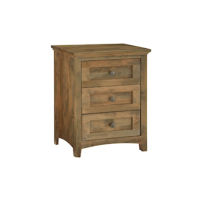 Archbold Furniture Emmerson 3-Drawer Wide Nightstand