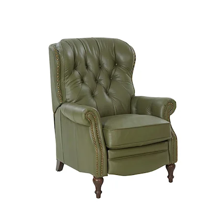 Traditional Push Back Recliner with Button Tufting