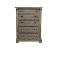 Rustic 5-Drawer Chest