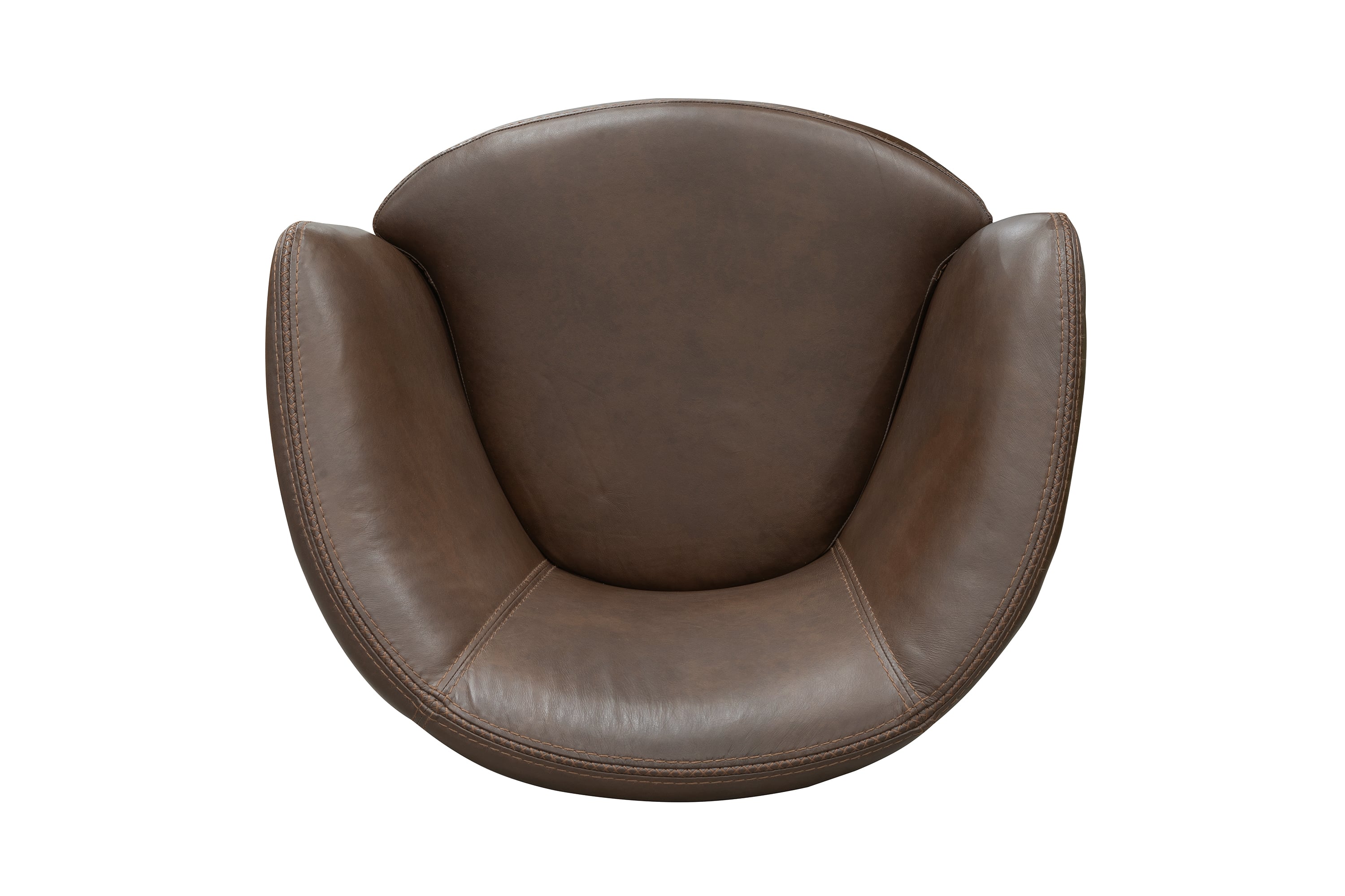Leather Swivel Barrel Chair (Set of 2)