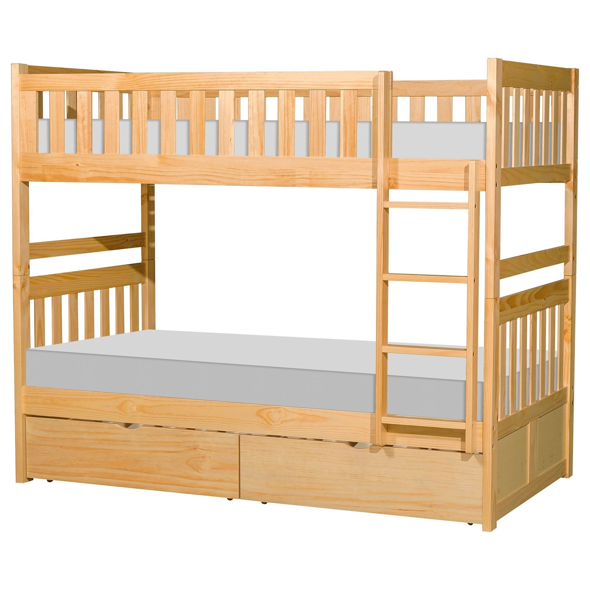 Twin/Twin Bunk Bed with Storage Boxes