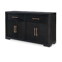 Contemporary Credenza with Adjustable Wine Storage