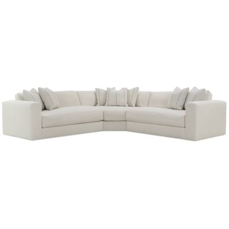 3-pc. Track Arm Sectional Sofa