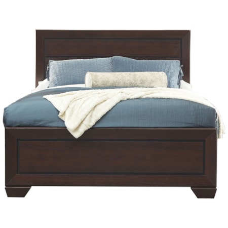 Wood Cal King Panel Bed