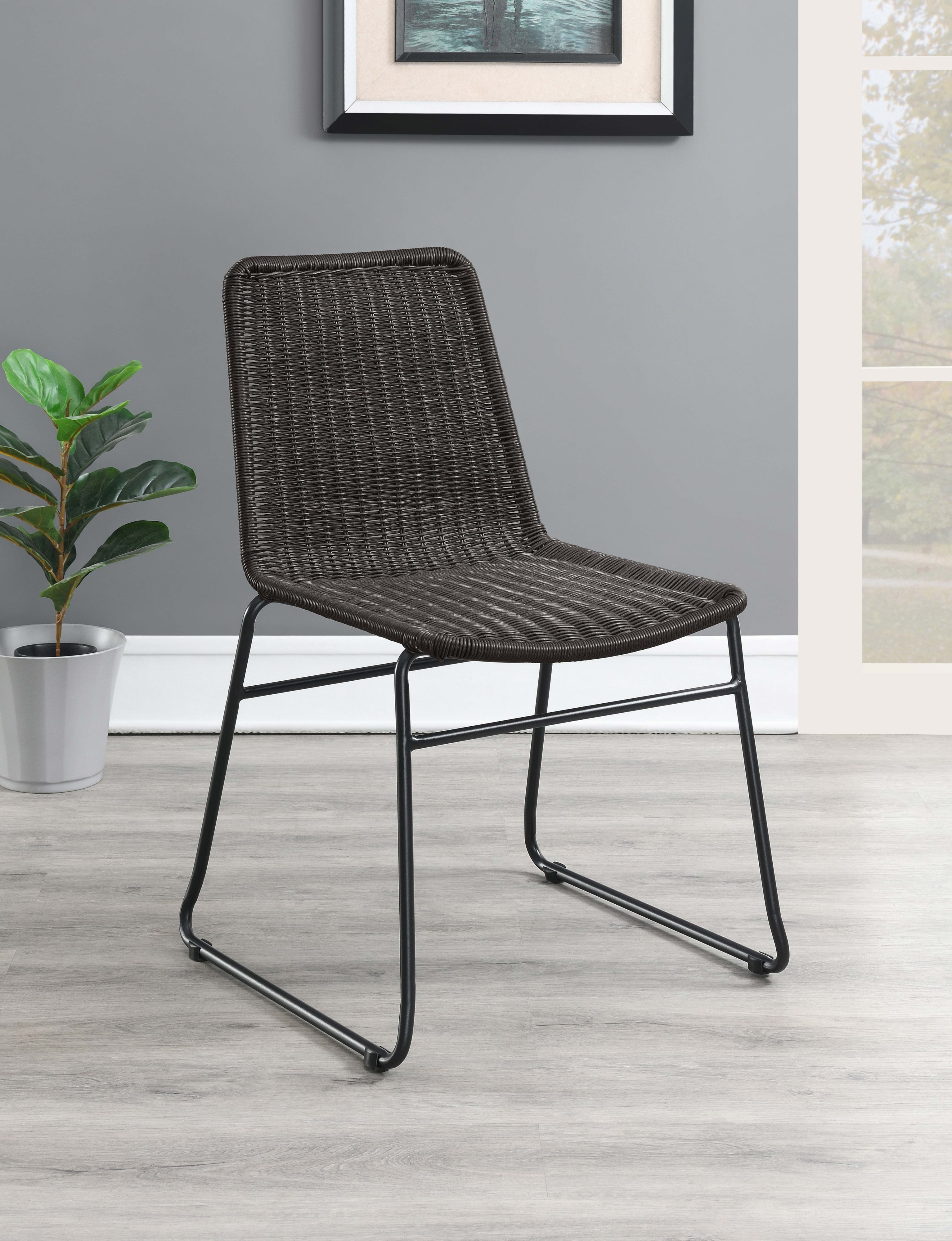 Dacy Faux Rattan Dining Side Chair