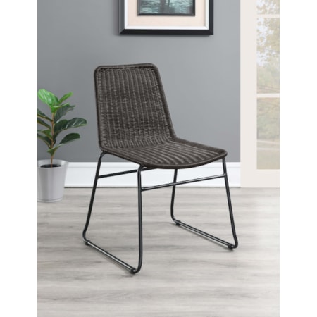 Dacy Faux Rattan Dining Side Chair