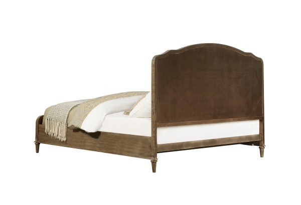 Queen Arched Panel Bed with Upholstery