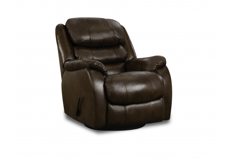 HomeStretch 196 1969321 Transitional Leather Swivel Glider Recliner