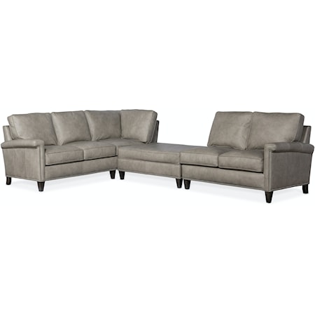 4-Seat Sectional w/ Bench Ottoman Piece