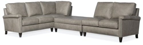 4-Seat Sectional Sofa w/ Bench Ottoman Piece