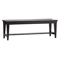 Mission Style Wooden Dining Bench - Black
